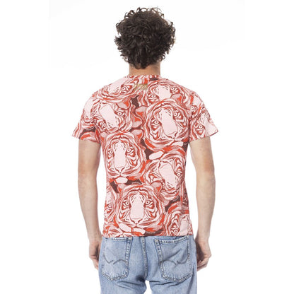 Camiseta de algodón para hombre color rojo Cavalli Class