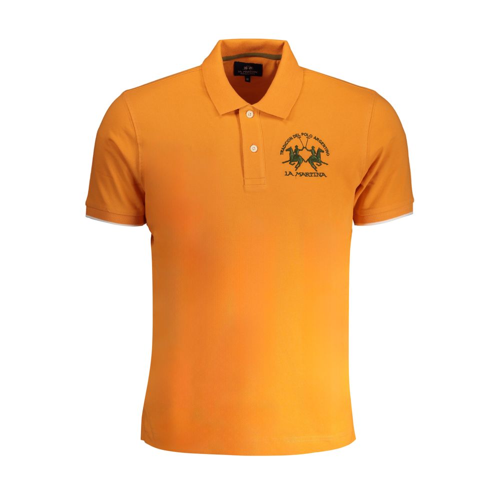 Polo De Algodón Naranja La Martina
