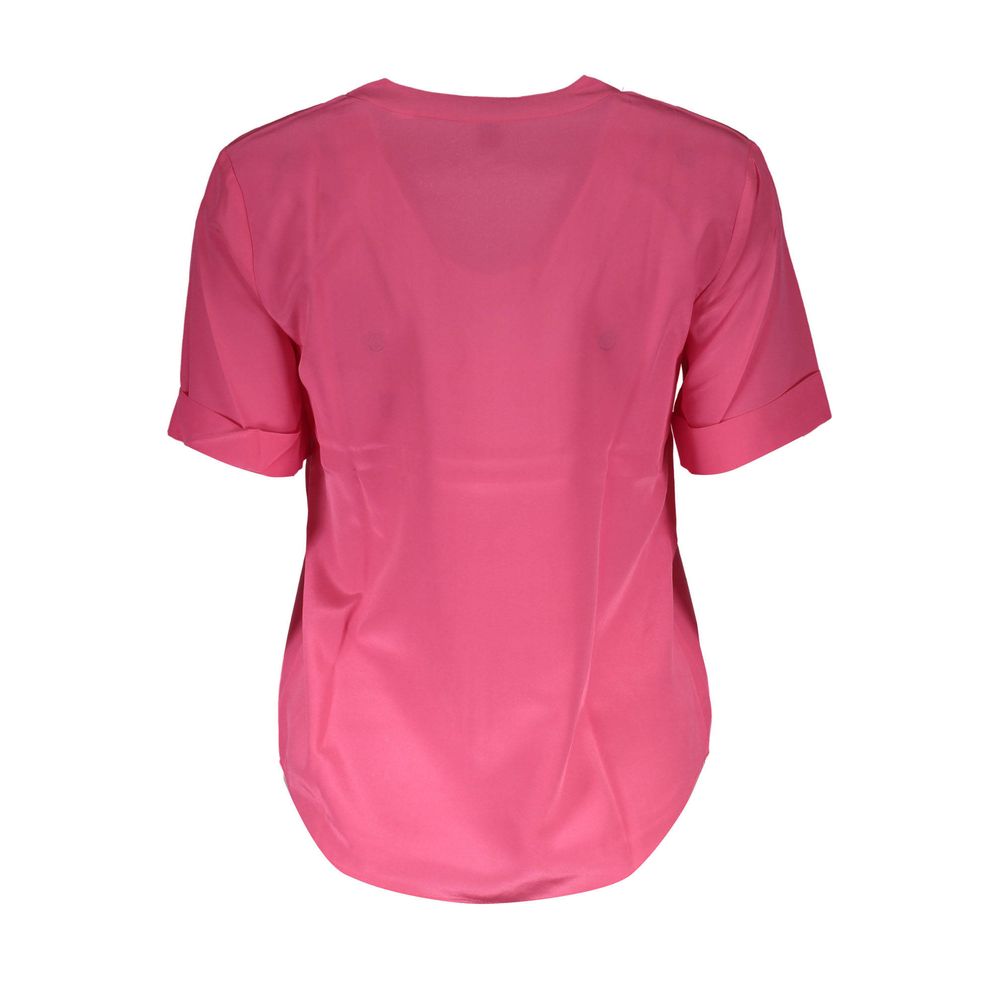 Camisetas y blusas de seda rosa de Gant