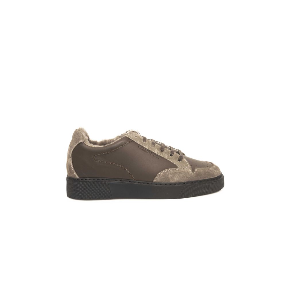 Zapatillas Cerruti 1881 de piel beige para hombre