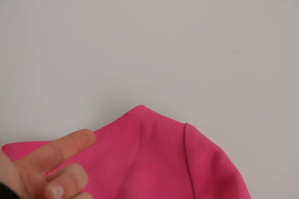 Vestido mini ajustado de rayón con escote pronunciado en color rosa de Dolce &amp; Gabbana