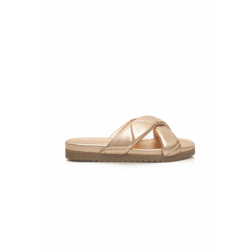 Cerruti 1881 Sandalia de piel de oveja beige para mujer