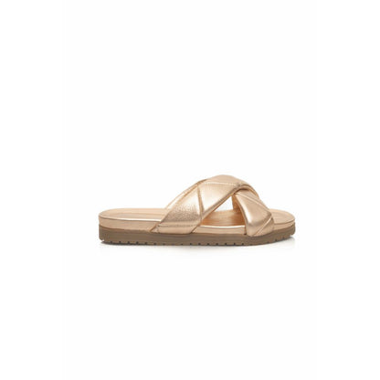 Cerruti 1881 Sandalia de piel de oveja beige para mujer