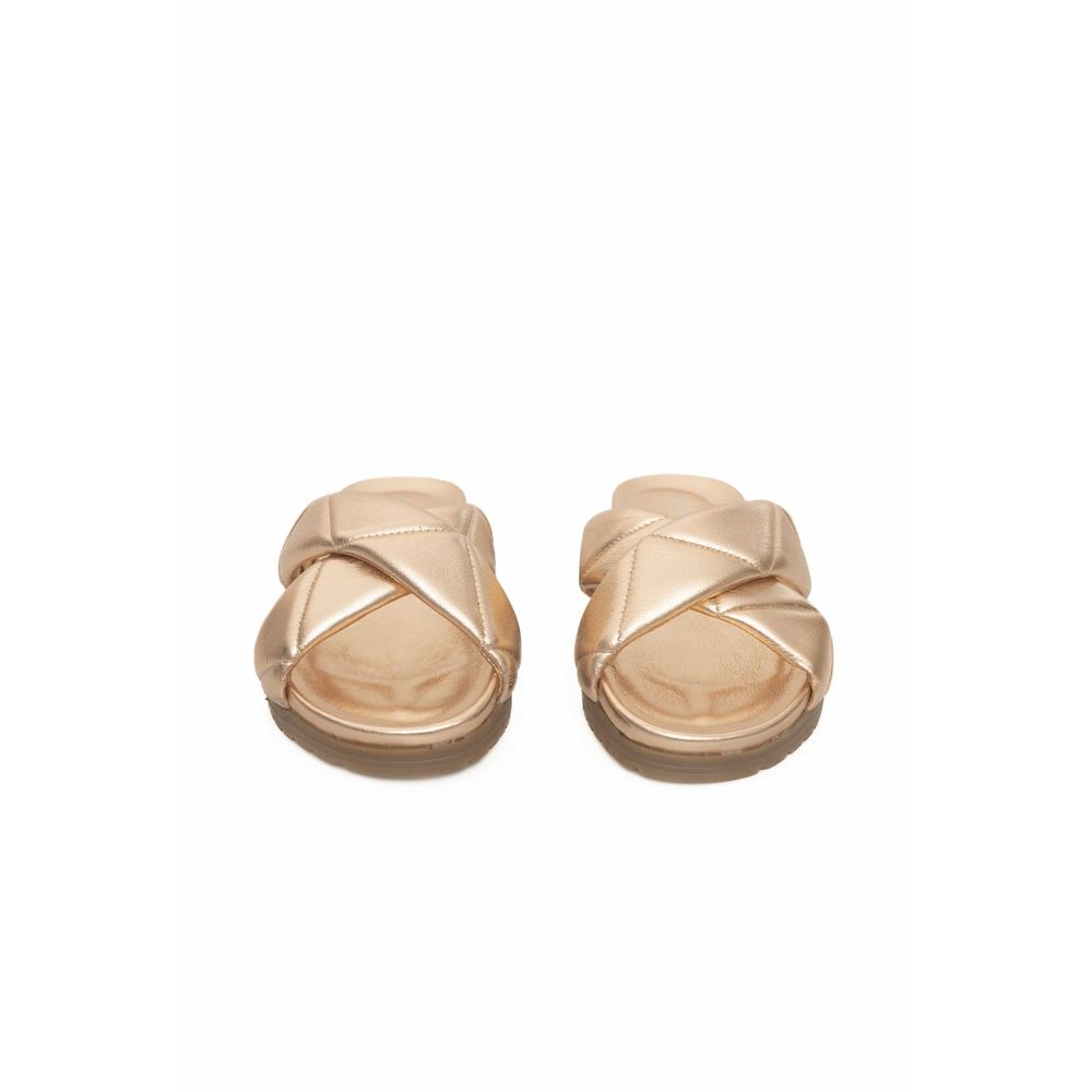 Cerruti 1881 Sandalia de piel de oveja beige para mujer