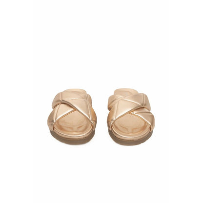 Cerruti 1881 Sandalia de piel de oveja beige para mujer
