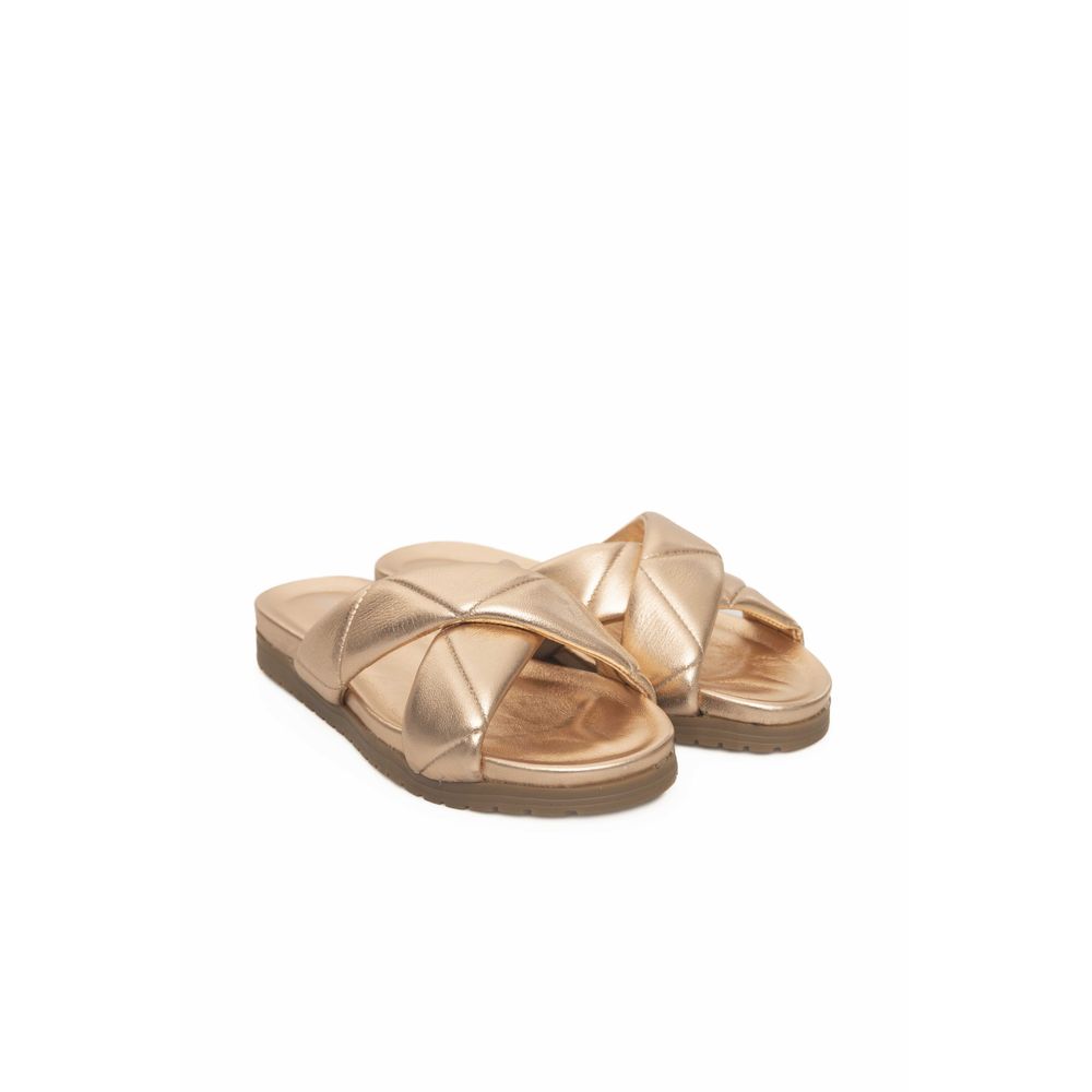 Cerruti 1881 Sandalia de piel de oveja beige para mujer