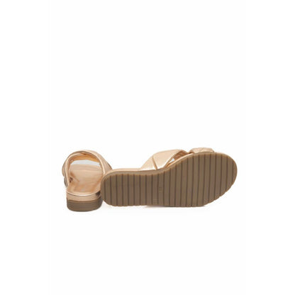 Cerruti 1881 Sandalia de piel de oveja beige para mujer