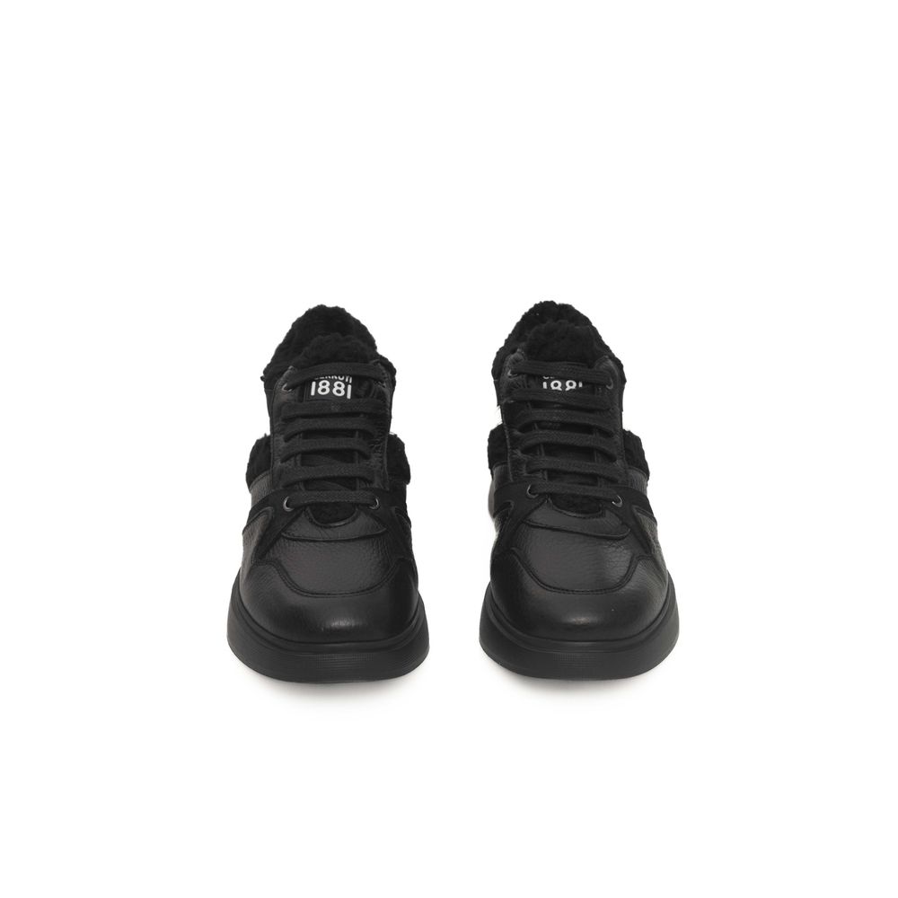 Zapatillas de plataforma Cerruti 1881 de piel negra para mujer