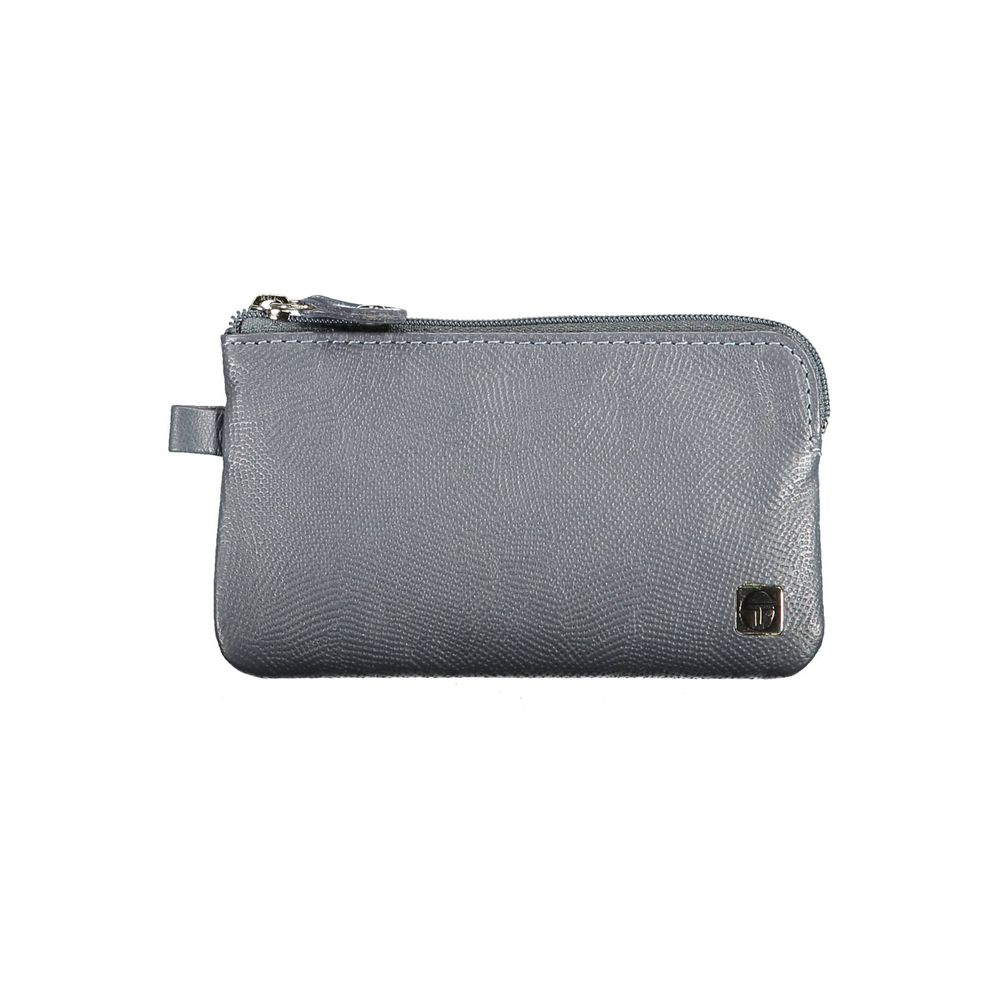Cartera de cuero azul