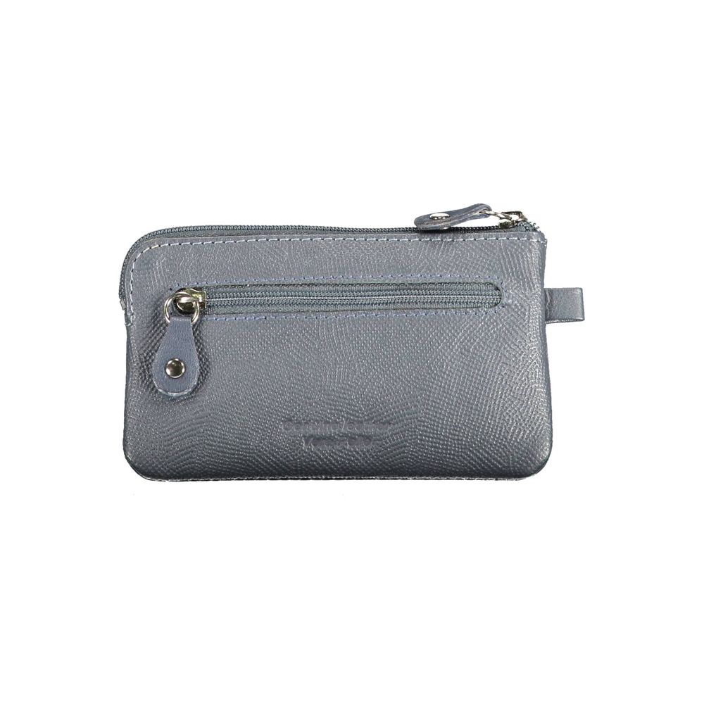 Cartera de cuero azul