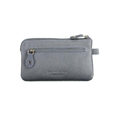 Cartera de cuero azul