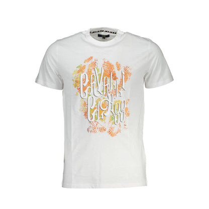 Camiseta de algodón blanca de la clase Cavalli