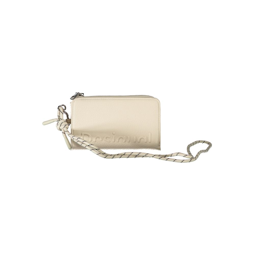 Monedero de polietileno beige Desigual