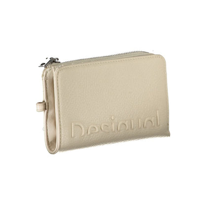 Monedero de polietileno beige Desigual