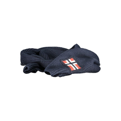 Bufanda acrílica azul de Noruega 1963