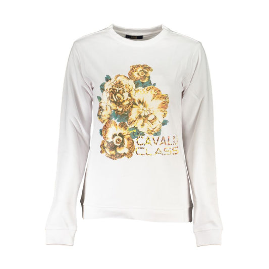 Suéter de algodón blanco Cavalli Class