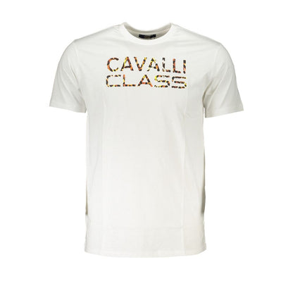 Camiseta de algodón blanca de la clase Cavalli