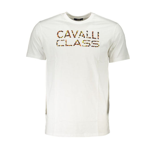 Camiseta de algodón blanca de la clase Cavalli