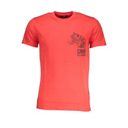 Camiseta de algodón roja de la clase Cavalli