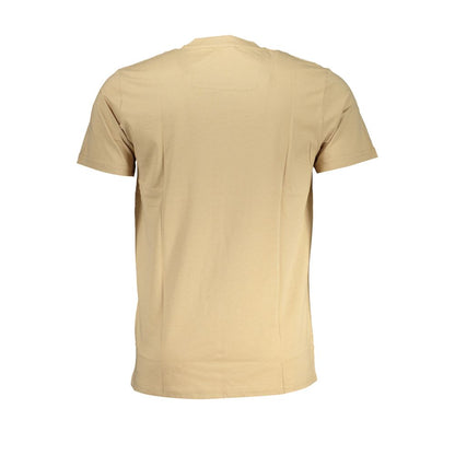 Camiseta de algodón beige Cavalli Class