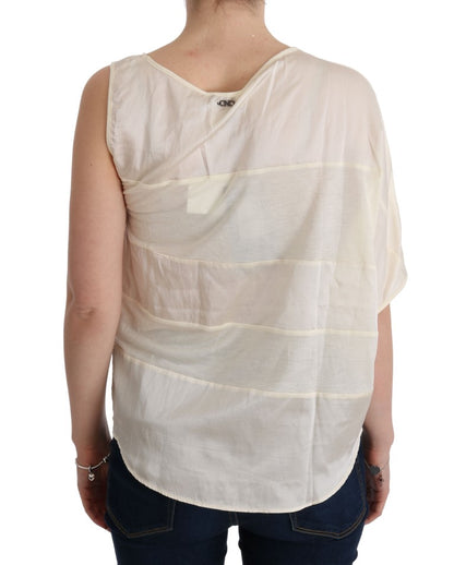 Blusa sin mangas en modal color beige de Costume National - Elevated Basics