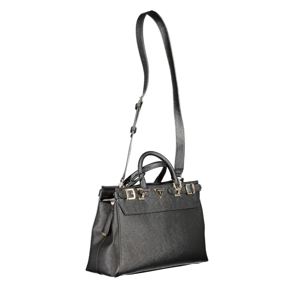 Bolso de mano de polietileno negro Guess Jeans