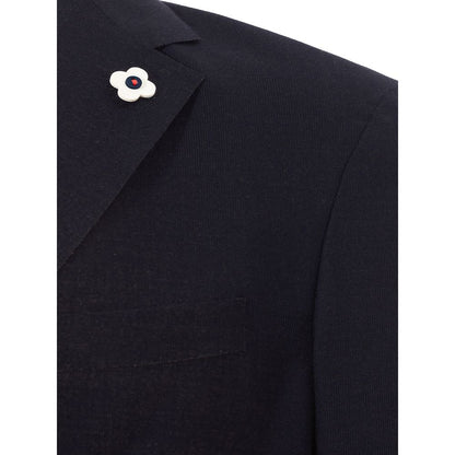 Elegante chaqueta Lardini de algodón azul