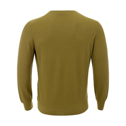 Suéter elegante de algodón verde Gran Sasso para hombre