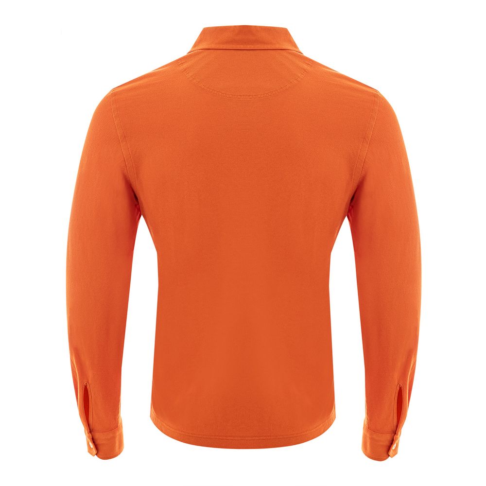 Polo elegante de algodón naranja Gran Sasso para hombre