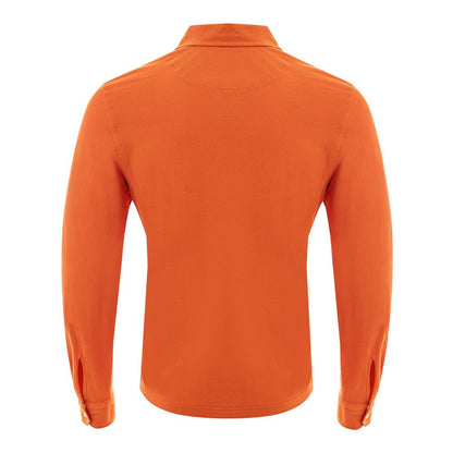 Polo elegante de algodón naranja Gran Sasso para hombre