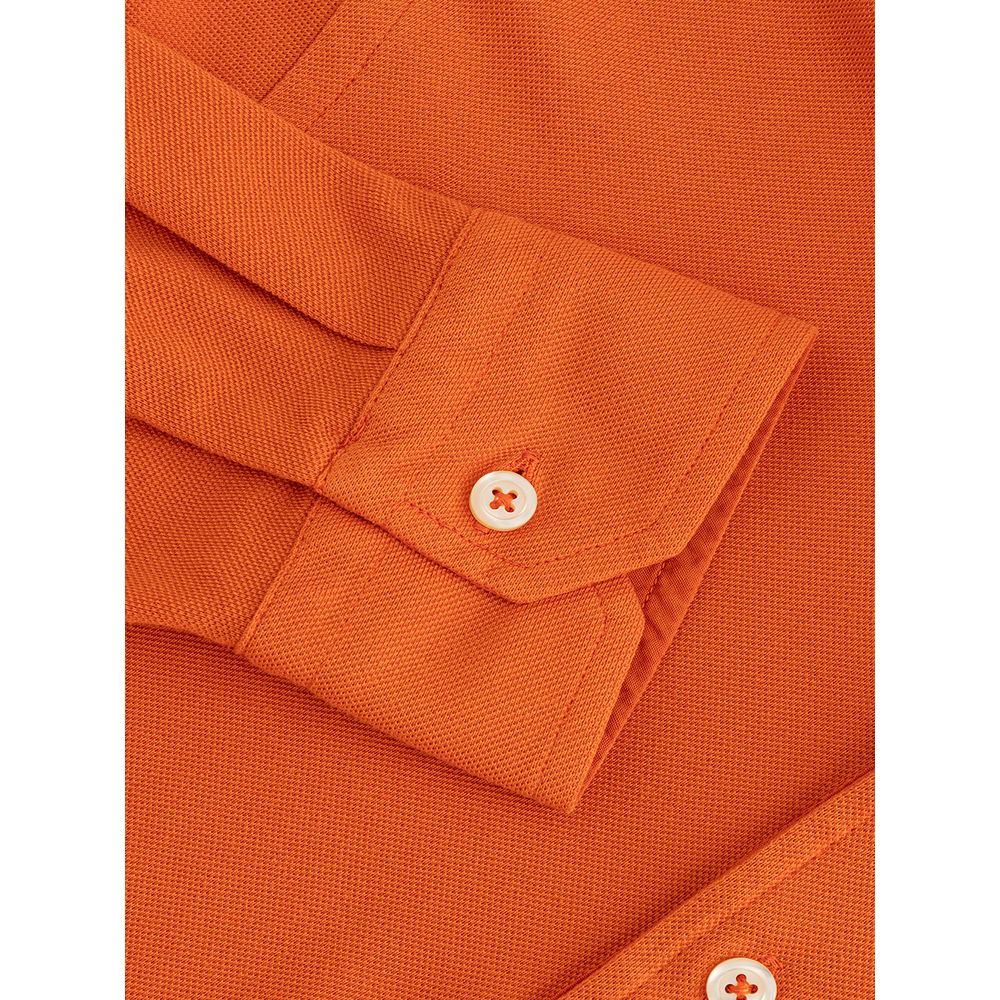 Polo elegante de algodón naranja Gran Sasso para hombre