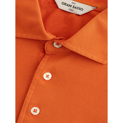 Polo elegante de algodón naranja Gran Sasso para hombre