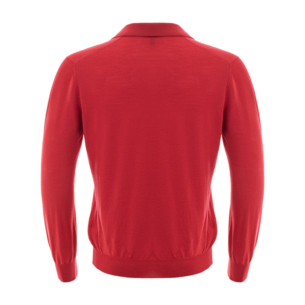 Polo elegante de lana fucsia Gran Sasso para hombre