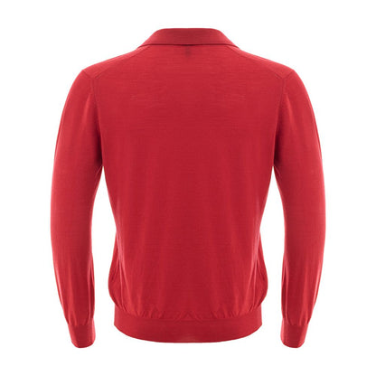 Polo elegante de lana fucsia Gran Sasso para hombre