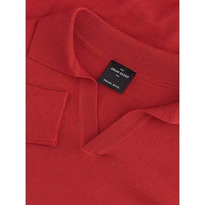 Polo elegante de lana fucsia Gran Sasso para hombre