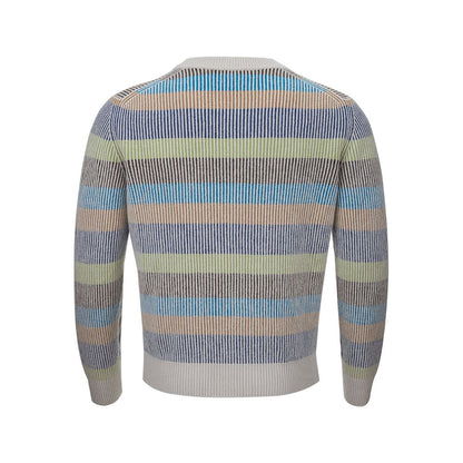 Suéter elegante de cachemira multicolor Gran Sasso para hombre