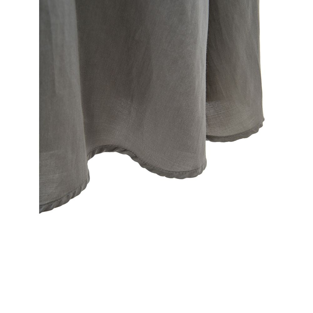 Vestido elegante de seda gris Lardini: elegancia atemporal