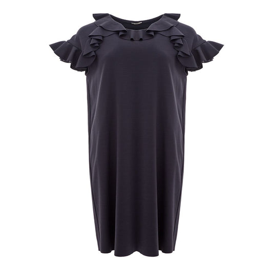 Lardini Elegant Black Viscose Dress