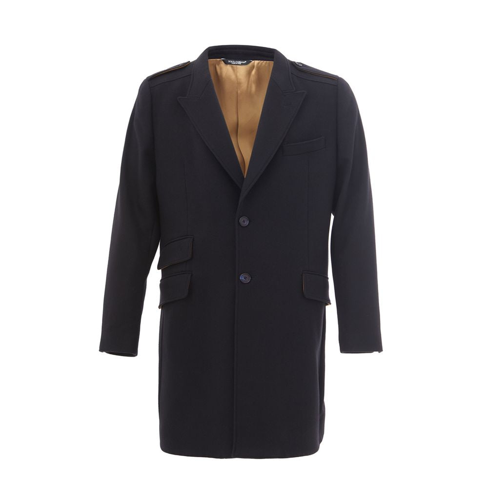 Chaqueta elegante de lana azul Dolce &amp; Gabbana para hombre