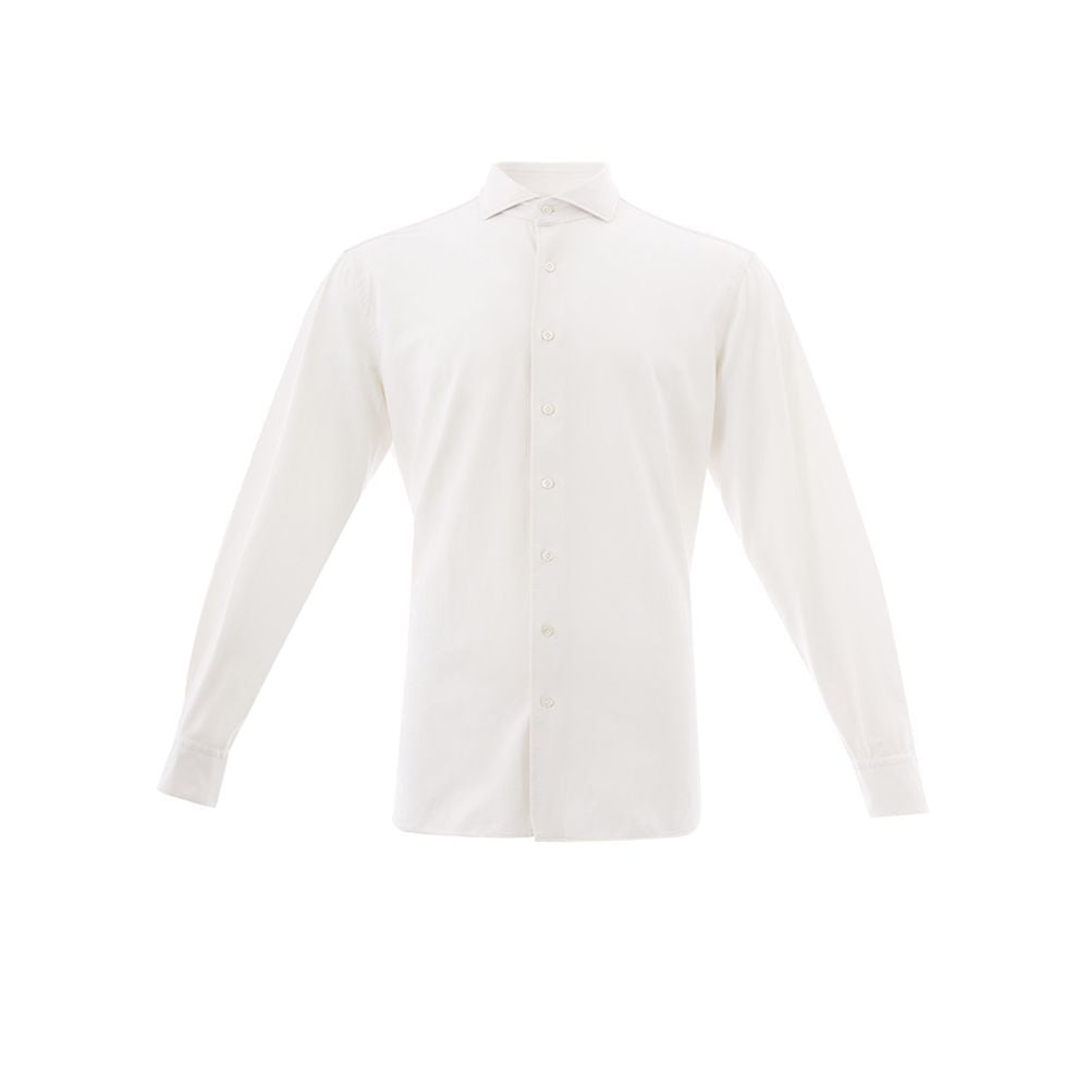 Camisa elegante de algodón blanco para hombre de Lardini