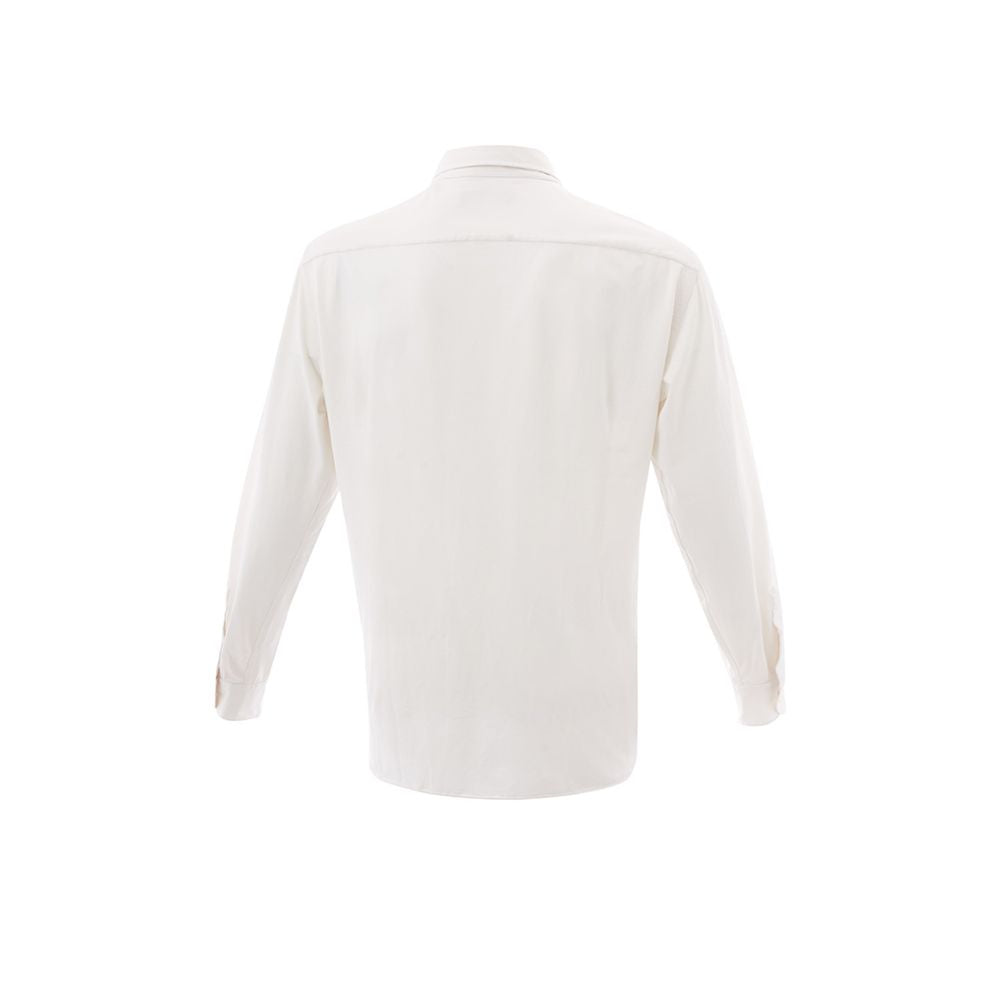 Camisa elegante de algodón blanco para hombre de Lardini