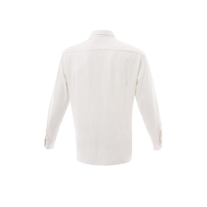 Camisa elegante de algodón blanco para hombre de Lardini