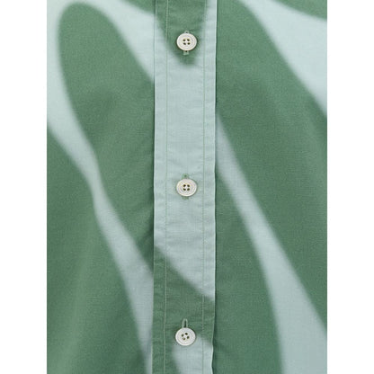 Camisa elegante de algodón verde de Tom Ford para hombre