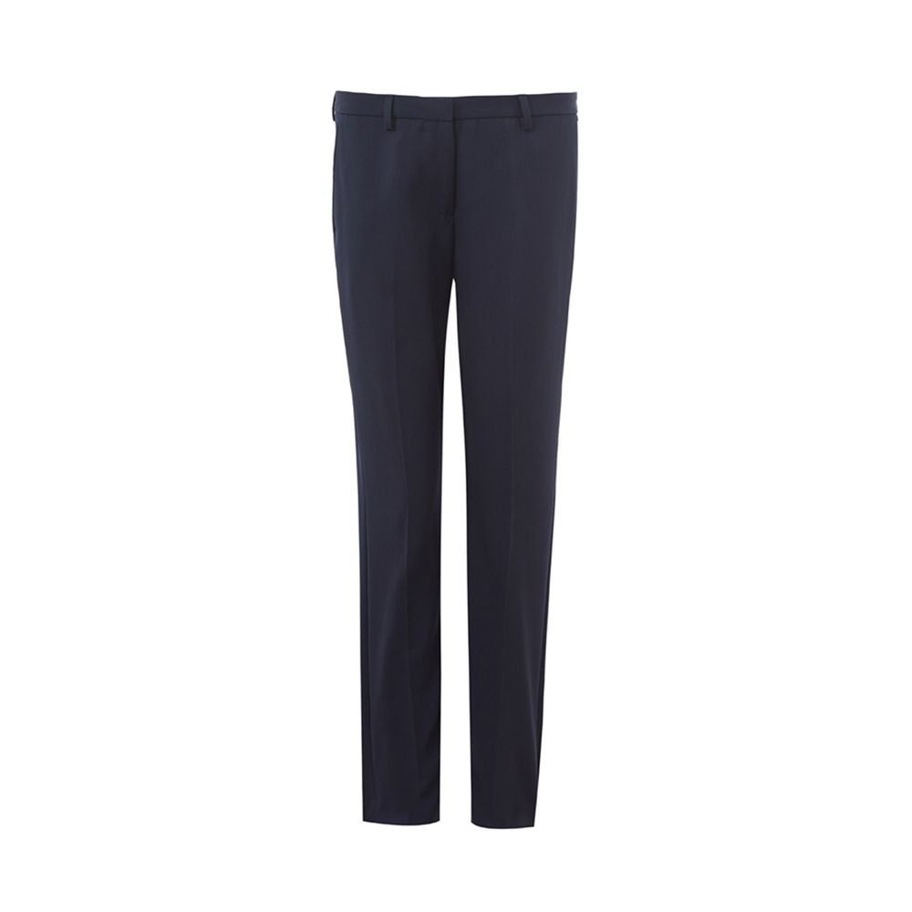 Pantalones elegantes de lana azul Lardini para mujer