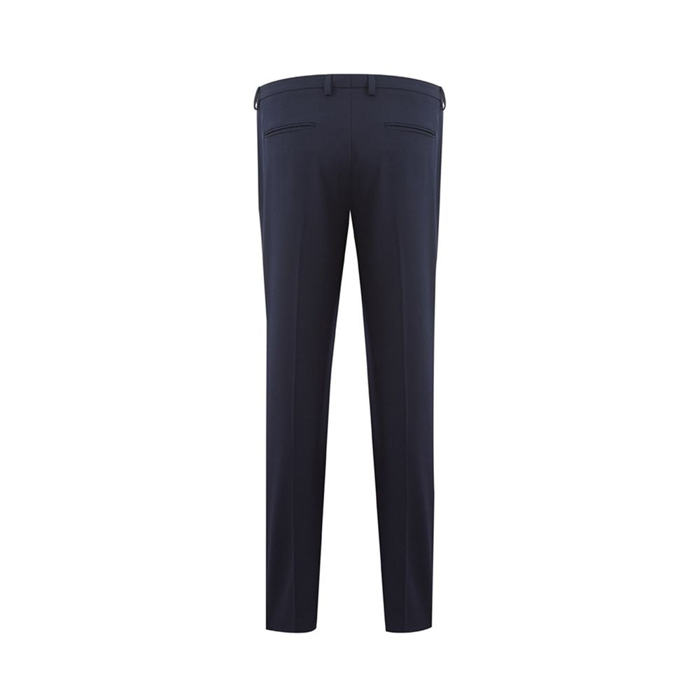 Pantalones elegantes de lana azul Lardini para mujer