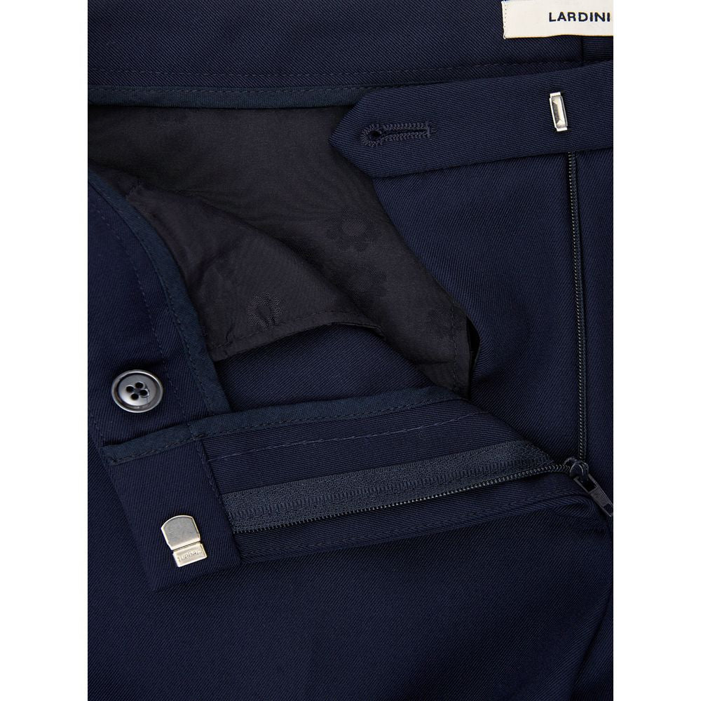 Pantalones elegantes de lana azul Lardini para mujer