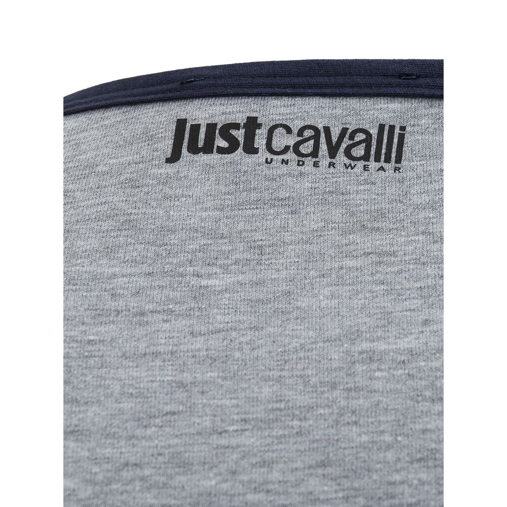 Camiseta elegante de algodón gris Just Cavalli para hombre