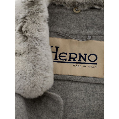 Chaqueta de lana gris elegante de Herno para un estilo atemporal