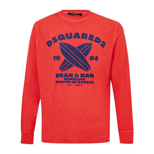 Camiseta de algodón roja Dsquared²