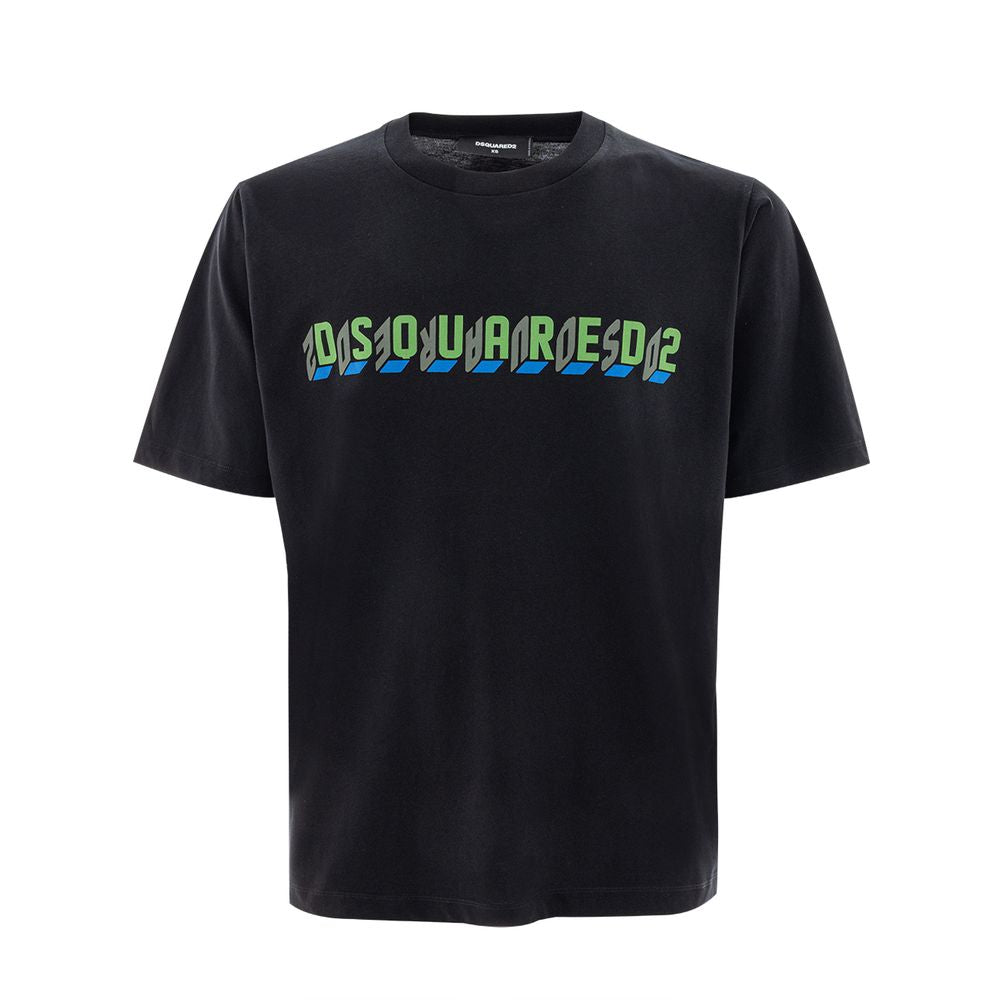 Camiseta de algodón negra Dsquared²